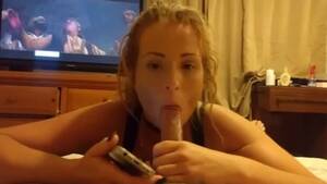 blowjob while talking on the phone - Hot Blonde MILF Blowjob while Talking by Phone, uploaded by VILLA99
