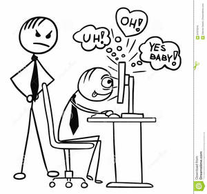 Cartoon Comp Porn - Cartoon of Man Watching a Porn,Pornography, Sexual Video Movie o