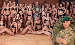 Ashlyn Letizzia Lesbian - Royal Marine Lee Barrett swaps barracks for bikinis in new role training  Miss Galaxy Universe contestants | Daily Mail Online
