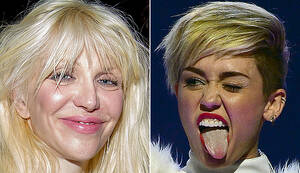 Courtney Love Porn - Courtney Love, Miley Cyrus Hang Out At Brett Ratner's House