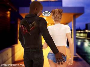 3d interracial bathroom - BigTrouble In Bathroom- InterracialSex3D - Porn Cartoon Comics