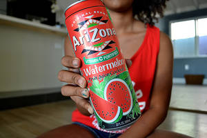 Arizona Tea Porn - Trying Watermelon Arizona.
