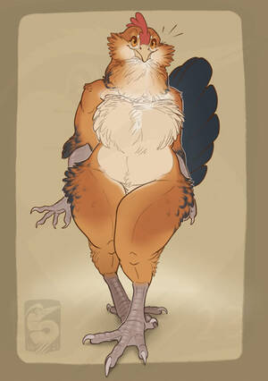 Female Chicken Furry Porn - 248270 - safe, artist:thebombird, oc, oc:vally (bombird), bird, chicken,  galliform, anthro, feral, beak, feathers, female, fluff, hen, neck fluff,  solo, solo female, tail, tail feathers, thick thighs, thighs, wide hips -  Furbooru