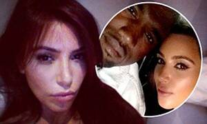 Kim Kardashian Threesome Porn - Kim Kardashian brushes aside threesome rumours by cuddling up to Kanye West  in intimate snap | Daily Mail Online