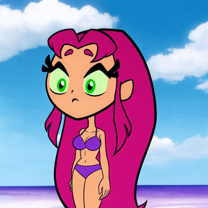 cartoon alien bikini - Busty Hentai - 1girl ai generated alien alien girl beach big breasts big  eyes bikini cartoon - Hentai Pictures