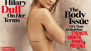 Hilary Duff Porn With Captions - Hilary Duff Poses Nude for Magazine Cover: 'I'm Proud of My Body' |  wzzm13.com