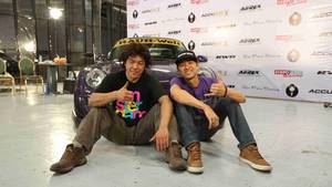 Auto Racing Porn - Ian King of Car Porn Racing taking a photo with Nakai san. - June 8