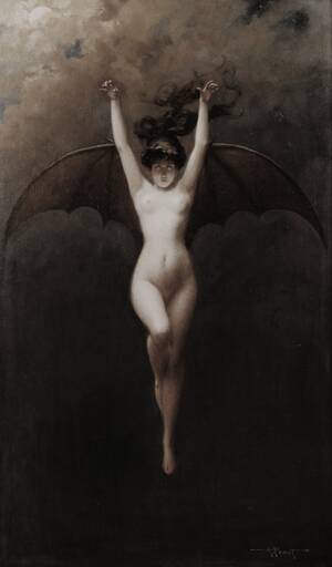 1890 French Porn - draculasswife-deactivated202212:La Femme Chauve-Souris (The Bat-Woman), by  French painter Albert Joseph Penot (1890). Tumblr Porn