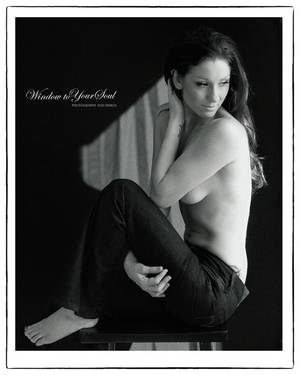 ebony implied nudes - Kym Houston photography B & w portrait Implied nude