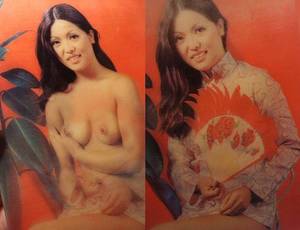 asian vintage tits - Nude asian 3D erotic postcard sex vagina nude art girls upcycled recycled  repurposed tits porn erotica