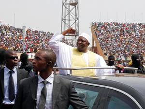 Argos Rex Porn - Gambia's new President Adama Barrow inaugurated after being forced into  exile by Yahya Jammeh | The Independent