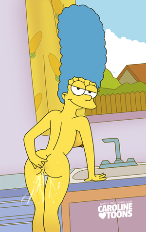 Marge Pussy Porn - Marge Showing Off Her Wet Pussy - Simpsons Porn