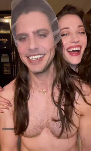 Kat Dennings Porn Facial - Kat Dennings Demonstrates Bridal Makeup Tutorial on FiancÃ© Andrew W.K.