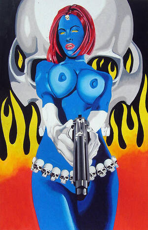 Mystique X Men Porn - X Man Mutant Mystique Painting by Andre Ajibade - Fine Art America
