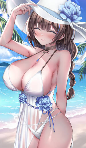 busty cartoon hentai gallery - ðŸ”žBusty Beach Girl Art of Rising Star 'Uma Cha' [5 hentai pics] | Hentai  Blog | Truyen-Hentai.com