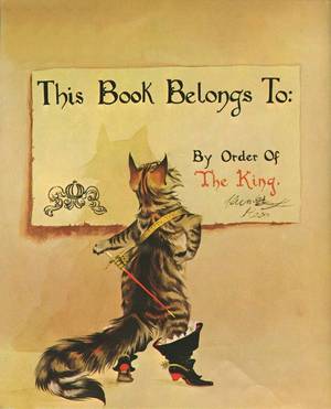 70s Porn Pussn Boots - Puss In Boots Bookplate by Janet and Anne Graham Johnstone