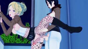 Mikasa Attack On Titan Shemale Porn - Attack on Titan Rooftop FUTA Fun with Mikasa and Annie - Pornhub.com