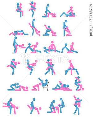 diagram cartoon porn - Cartoon Different Sex Poses or Position Couple... - Stock Illustration  [69183714] - PIXTA