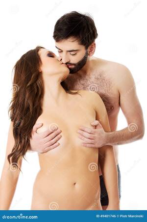 Man Touching Woman Boobs Porn - Heterosexual Couple Kissing. Stock Photo - Image of adult, passion: 49401746