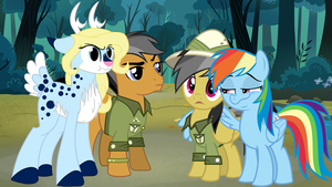 Deer And Pony Porn - 39791 - dead source, safe, artist:pink1ejack, artist:spirit--productions,  daring do (mlp), quibble pants (mlp), rainbow dash (mlp), oc, cervid, deer,  earth pony, equine, fictional species, mammal, pegasus, pony, feral,  friendship is magic, hasbro,