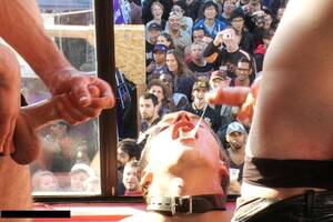 crowd cumshot - tomcs128: found on Gaymale.WS, and yes it blows up. Cumpup taking fluids in  public, above the crowd so everyone can see. Which role are you picturing  yourself in, cumdump or cummer? I