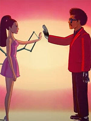 Ariana Grande Porn Cartoons - The Weeknd & Ariana Grande Reunite For 'Save Your Tears (Remix)' â€“  Hollywood Life