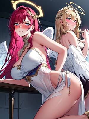 Lebein Porn Anime Angel Girl - Bottom Up, Lesbian, Angel AI Porn