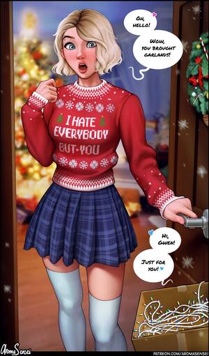christmas shemale cartoon - Gwen Celebrates Christmas (Spider-Man) [Aroma Sensei] - 1.2 . Gwen  Celebrates Christmas - Shemale - Chapter 1 (Spider-Man) [Aroma Sensei] -  AllPornComic