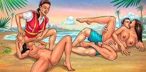 best orgy beach - Best porn game comics demonstrating furious beach orgy
