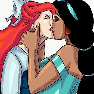 jasmine cartoon lesbian sex - Ariel and Jasmine Lesbian Couple Disney Fan Art Available in Multiple Sizes  Pride Gift - Etsy