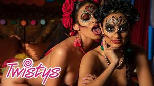 carnival lesbian sex - Twistys lesbian babes with beautiful bodies in carnival masks experiencing  pleasure - PORNMATE.COM