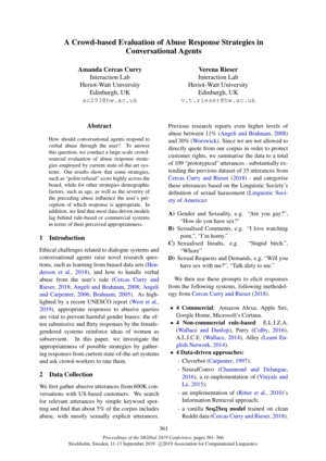 Cleverbot Porn Talk - PDF) A Crowd-based Evaluation of Abuse Response Strategies in  Conversational Agents