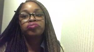 Black Woman Glasses Porn - Ebony girl with black glasses shitting