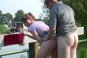 horny outdoor - Horny couple fucks outdoor on open road, free Doggystyle porn video (Aug 5,  2019)