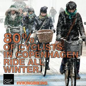 Copenhagen 1940s Porn - 80% of Copenhagen cyclists ride all winter. #vikingbiking #cyclechic # copenhagen by