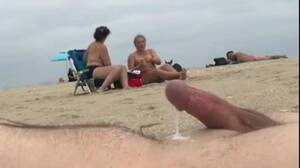 Ejaculation Beach - Penis erection and cumming on the nudist beach - ThisVid.com
