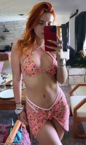 bella thorne thong upskirt - Bella Thorne brings the heat in a series of flirty bikini selfies while  vacationing in Miami | Daily Mail Online