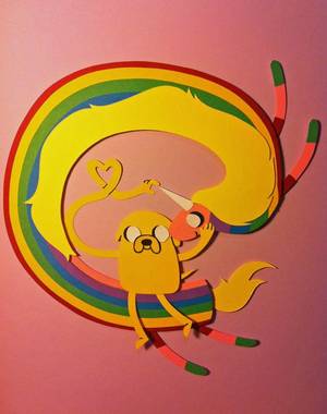 Adventure Time Jake Lady Unicorn - alright, so this was the second portion to the lady rainicorn part of the  frame. i just needed to add her boyfrannnn jake i would post a picture of  just.