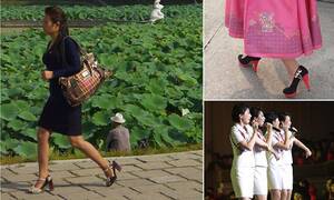 hilary duff upskirt pantyhose - North Korean fashion is changing thanks to country's own Spice Girls |  Daily Mail Online