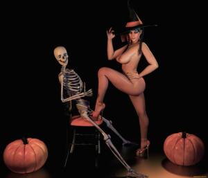 Halloween Nudity Porn - Witch Halloween (58 photos) - porn