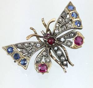 Georgian Vintage Porn - Vintage Antique Georgian Gemstone Butterfly by MonteCristosNC
