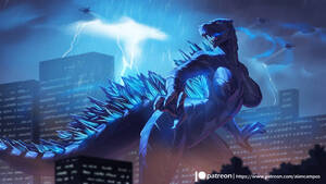 Female Godzilla Furry Porn - 168755 - safe, artist:alanscampos, godzilla (godzilla), fictional species,  kaiju, anthro, godzilla (series), 16:9, 2019, aircraft, belly button, big  breasts, big butt, breasts, building, butt, city, cloud, detailed  background, digital art, ears, eyelas