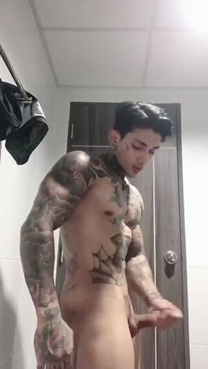 asian tattoo cumshot - Cum ,cum eating: Tattoo asian muscle jerking off - ThisVid.com