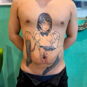 Anime Tattoo Porn - Thanks I hate hentai tattoo with vagina belly button : r/TIHI