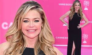 Denise Richards Tits Porn - Denise Richards, 53, puts on a VERY leggy display in a racy black gown. at  the Canneseries festival | Daily Mail Online