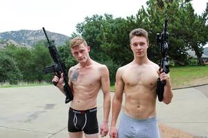 big dicks and guns - Hottie army dudes Elijah Canon's huge cock fucks Jesse Nice's hot bubble  asshole â€“ Free Naked Gay Men Big Dicks