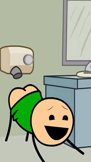 Funny Cartoon Bathroom Porn - stick figure drying its butt with the bathroom hand dryer funny