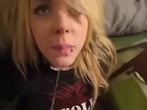 emo girl facial cumshot - Blonde emo teen gets powerful cumshot in...