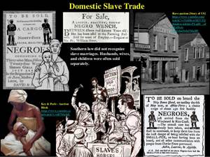 Cartoon Porn Slave Trade - Southern law did not recognize slave marriages. Husbands, wives, and  children were often