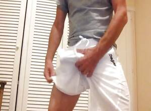 big cock in shorts - Cock so big it hangs out bottom of my shorts